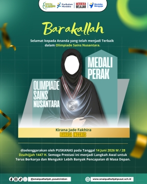 Barakallah atas Capaian Medali Perak dalam Olimpiade Bahasa Inggris