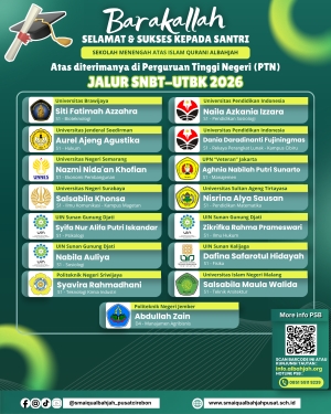 Cetak Prestasi Gemilang, 35 Santri SMAIQu Al-Bahjah Lolos SNBT-UTBK 2026!